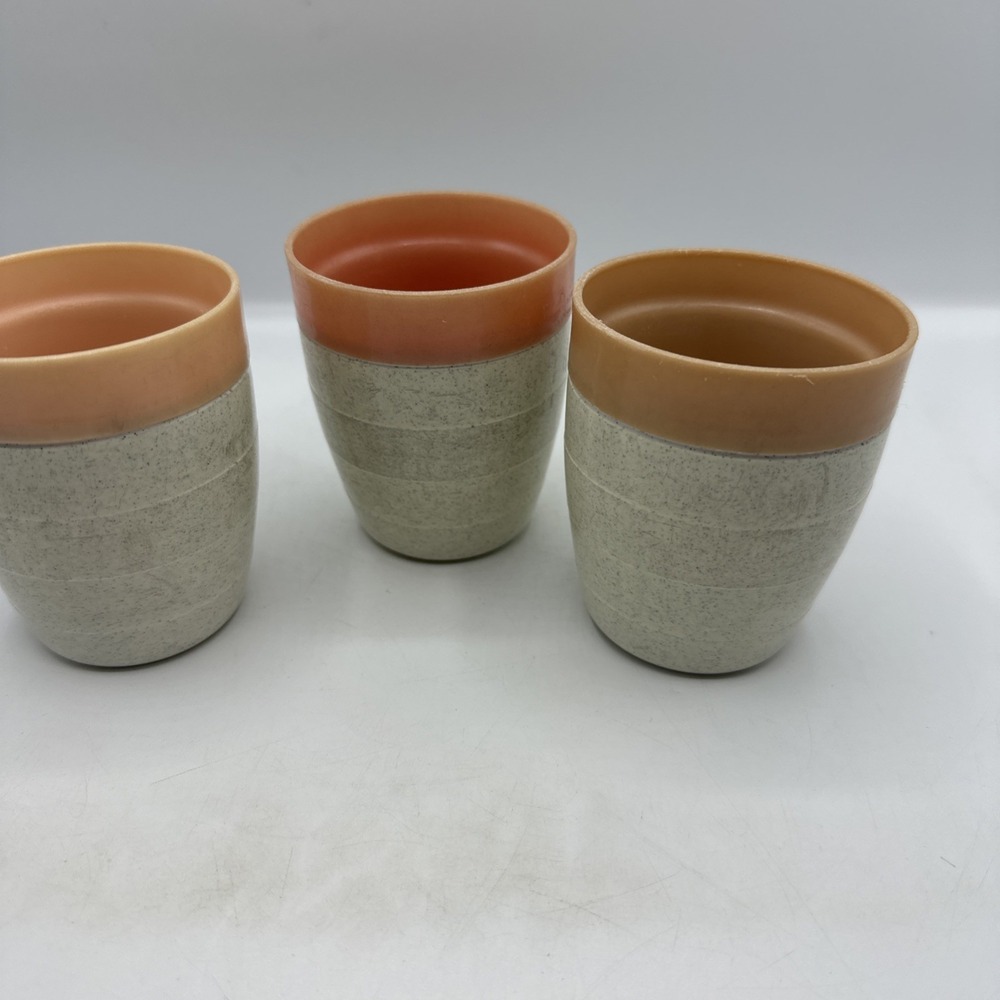 Cornish Therm-O Tumbler 60s Retro Lot Of 3 ‎ Vintage 3-1/2" Tall